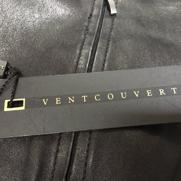 Black stretch leather mini skirt, s40 - Picture 5 of 9